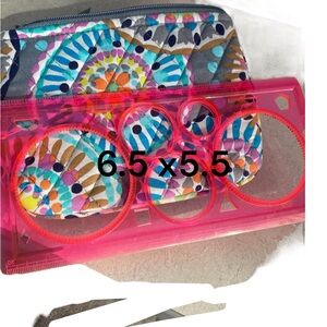 Vera Bradley Quilted Pouch in Blue and Aqua